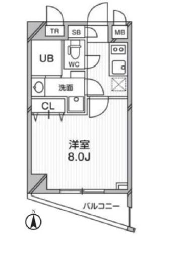プライマル武蔵関 306 間取り図