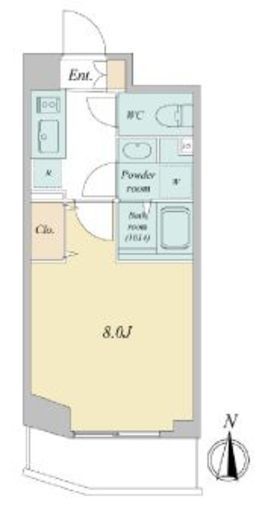 プライマル武蔵関 307 間取り図