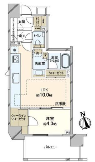 アトラス三軒茶屋 9階 間取り図