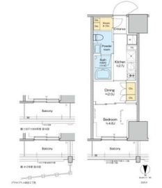 プラウドフラット四谷三丁目 908 間取り図
