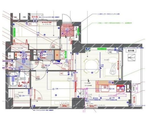 アブレスト動坂 1202 間取り図