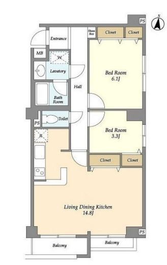 クレストガーデン自由が丘 205 間取り図