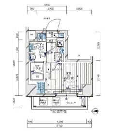 メインステージ東神奈川Ⅱ 401 間取り図