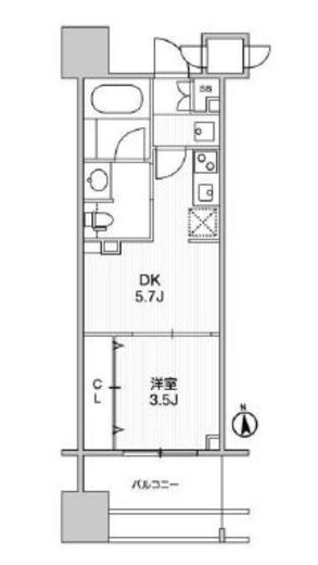 TOPAZ本厚木 (トパーズ本厚木) 303 間取り図