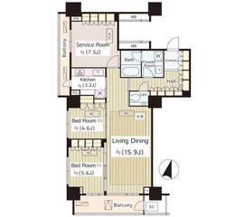 五番町マンション 3階 間取り図