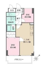 藤和シティホームズ新宿余丁町 4階 間取り図