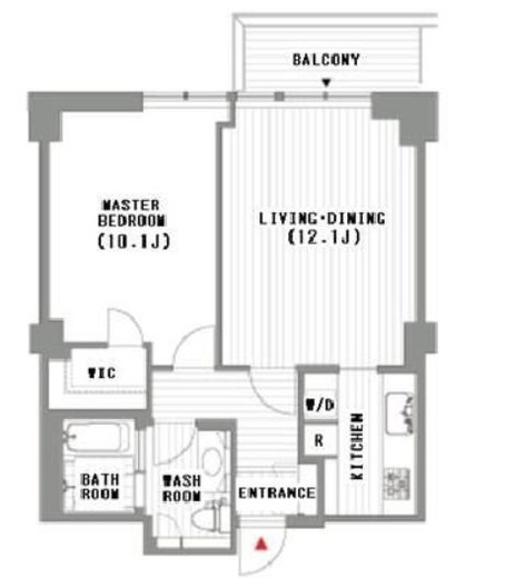 六本木ヒルズゲートタワーレジデンス 1304 間取り図