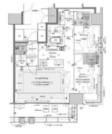 プラウドタワー渋谷 11階 間取り図