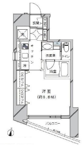 ライジングプレイス秋葉原 8階 間取り図