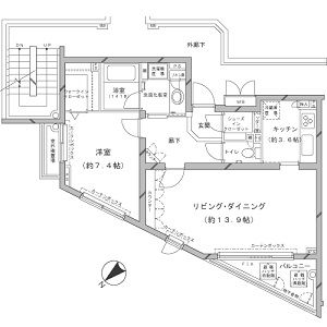 MFPRコート代官山 201 間取り図