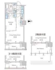 パークアクシス池田山 512 間取り図