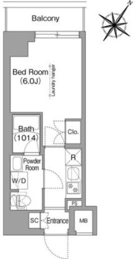 コンフォリア・リヴ横浜阪東橋 806 間取り図