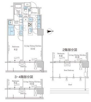 パークアクシス池田山 510 間取り図