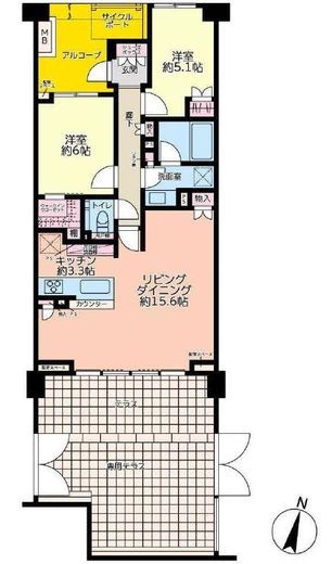 ザ・パークハウス上鷺宮 1階 間取り図
