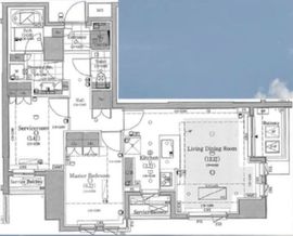 サンウッド西麻布 2階 間取り図