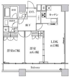 ファーストリアルタワー新宿 25階 間取り図