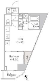 ルミーク関内Ⅱ 401 間取り図