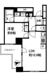 スカイグランデ汐留 11階 間取り図