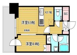 大崎ステーションレジデンス 9階 間取り図