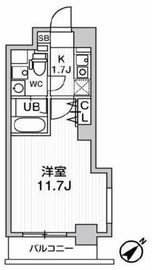 ドゥーエ東高円寺 206 間取り図