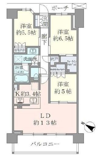 ブリリアシティ石神井台 7階 間取り図