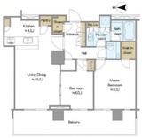 HARUMI FLAG PARK VILLAGE T棟 (晴海フラッグ パークヴィレッジ T棟) 50階 間取り図