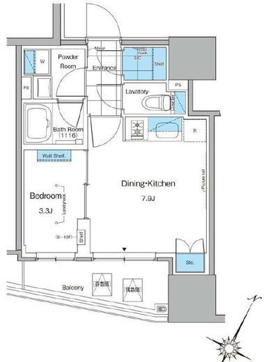 ルフォンプログレ北新宿 706 間取り図