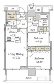 ザ・パークハウス晴海タワーズ ティアロレジデンス 23階 間取り図