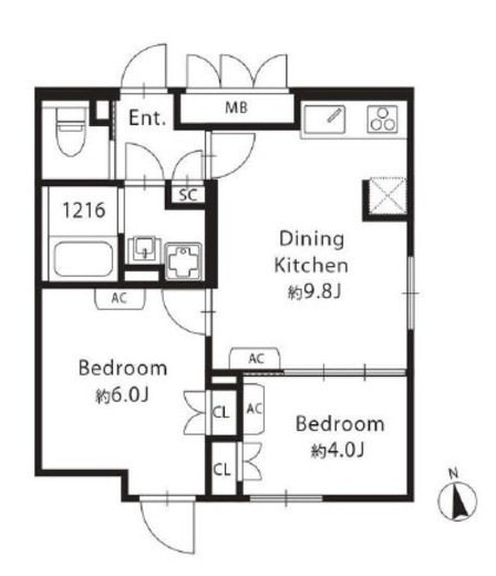 GRAN PASEO目黒西小山 (グランパセオ目黒西小山) 302 間取り図