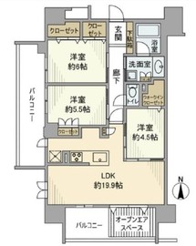 ヴェレーナ木場公園 3階 間取り図