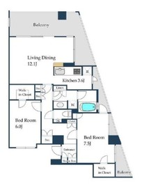 クオリア目黒大橋ウエスト 9階 間取り図