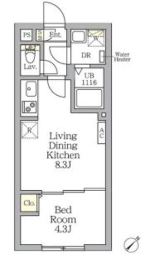 Aglaia新宿横寺町 403 間取り図