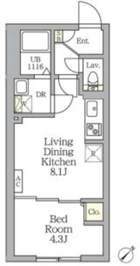 Aglaia新宿横寺町 306 間取り図