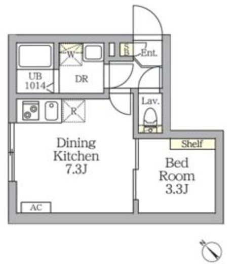 Aglaia新宿横寺町 107 間取り図