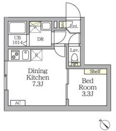 Aglaia新宿横寺町 307 間取り図