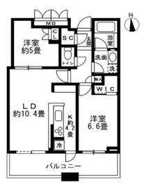 パークタワー目黒 18階 間取り図