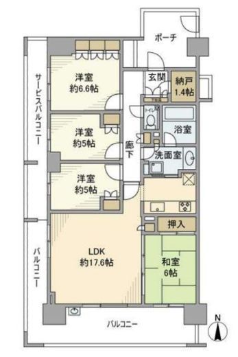デライトシティブレスコート 2階 間取り図