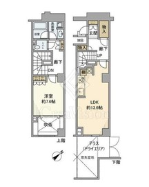 シティインデックス三田伊皿子坂 1階 間取り図