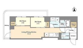 ドゥーエ尾久 601 間取り図