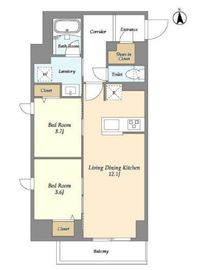 ドゥーエ尾久 206 間取り図