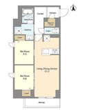 ドゥーエ尾久 303 間取り図