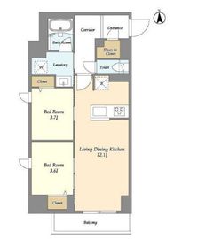 ドゥーエ尾久 203 間取り図