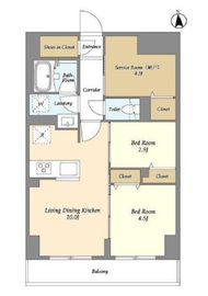 ドゥーエ尾久 204 間取り図