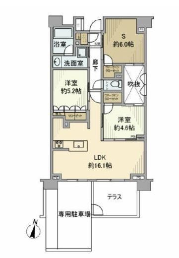 クリオ西横浜セントラルマークス 1階 間取り図