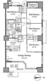 ザ・レジデンス本牧横浜ベイサイド 5階 間取り図