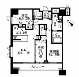 ドレッセ都立大学 2階 間取り図