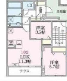 アローマ王子本町 102 間取り図