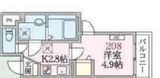 アローマ王子本町 208 間取り図