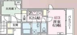 アローマ王子本町 403 間取り図