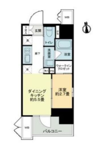ザ・ライオンズフォーシア鶴見 413 間取り図